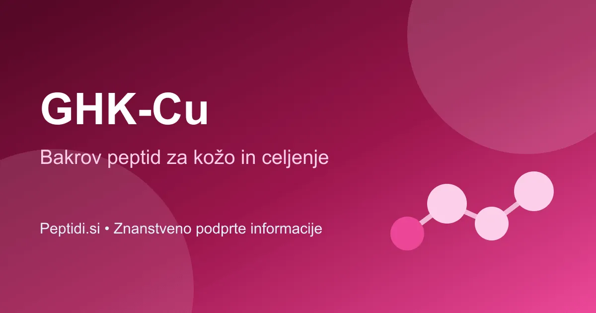 GHK-Cu bakrov peptid: od celjenja ran do mladostne kože