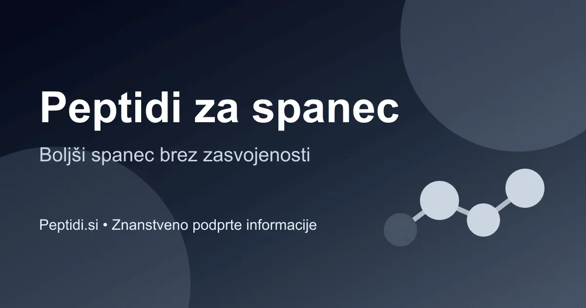Peptidi za boljši spanec: naravna rešitev za nespečnost